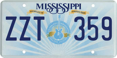 MS license plate ZZT359