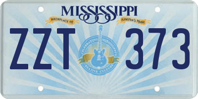 MS license plate ZZT373