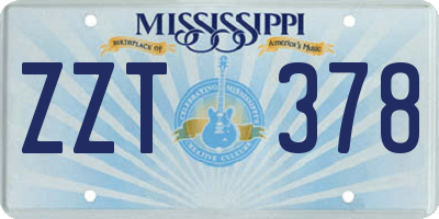 MS license plate ZZT378