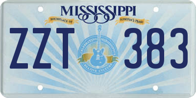 MS license plate ZZT383