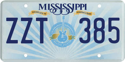 MS license plate ZZT385