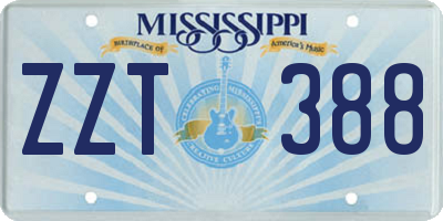 MS license plate ZZT388