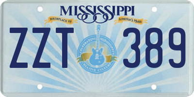 MS license plate ZZT389