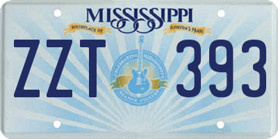 MS license plate ZZT393