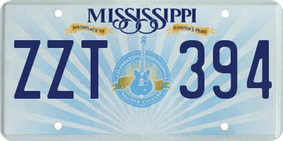 MS license plate ZZT394