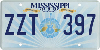 MS license plate ZZT397