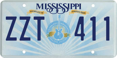 MS license plate ZZT411