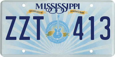 MS license plate ZZT413