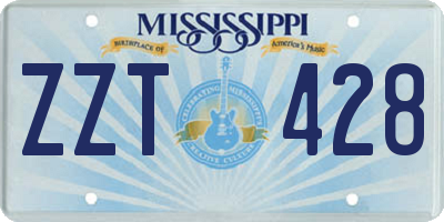 MS license plate ZZT428