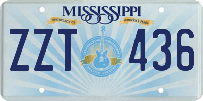 MS license plate ZZT436