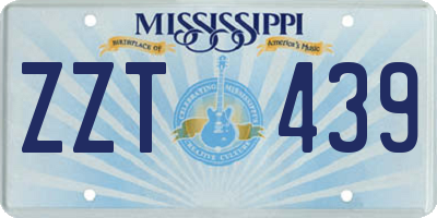 MS license plate ZZT439