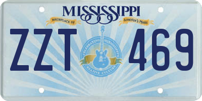 MS license plate ZZT469