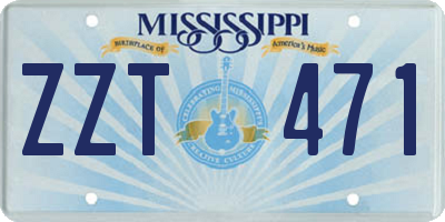 MS license plate ZZT471