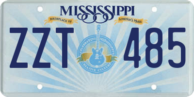 MS license plate ZZT485