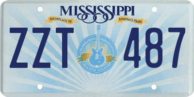 MS license plate ZZT487
