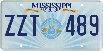MS license plate ZZT489