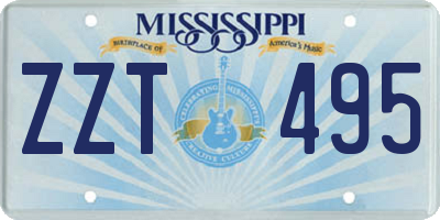 MS license plate ZZT495