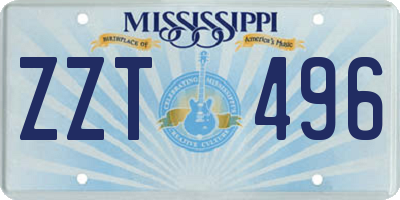 MS license plate ZZT496