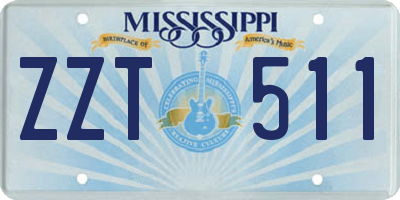 MS license plate ZZT511