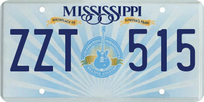 MS license plate ZZT515