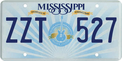 MS license plate ZZT527