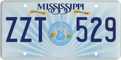 MS license plate ZZT529