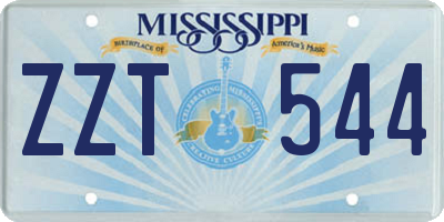 MS license plate ZZT544