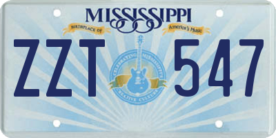 MS license plate ZZT547