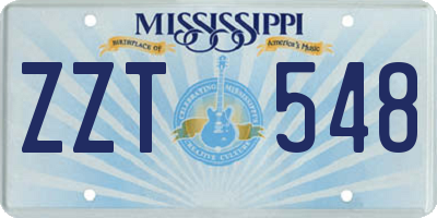 MS license plate ZZT548