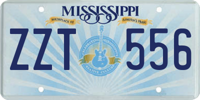 MS license plate ZZT556