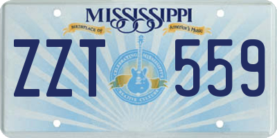 MS license plate ZZT559