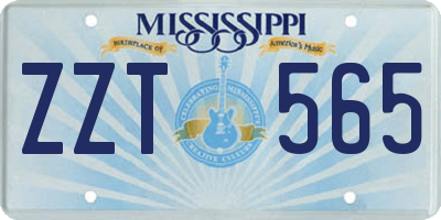 MS license plate ZZT565