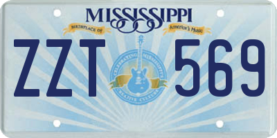 MS license plate ZZT569