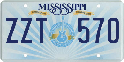 MS license plate ZZT570