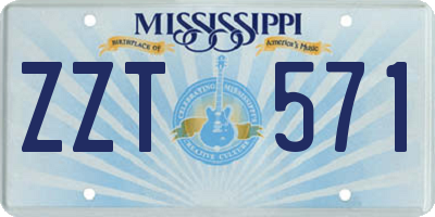 MS license plate ZZT571