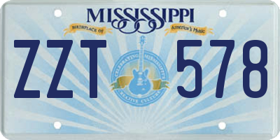 MS license plate ZZT578