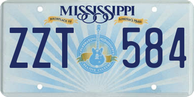 MS license plate ZZT584