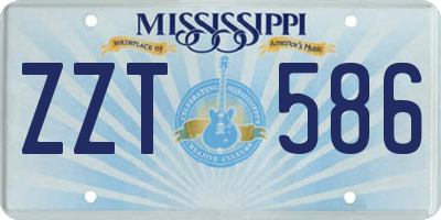 MS license plate ZZT586