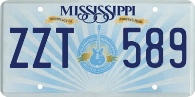 MS license plate ZZT589