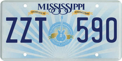 MS license plate ZZT590