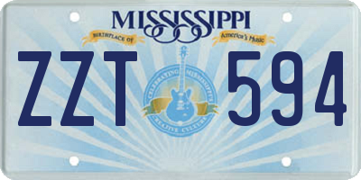 MS license plate ZZT594