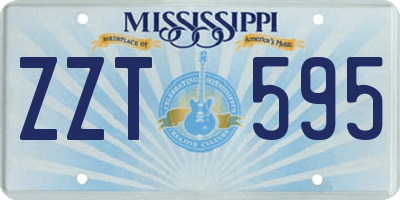 MS license plate ZZT595