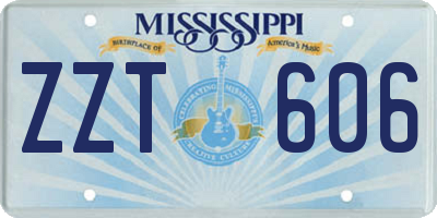 MS license plate ZZT606