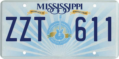 MS license plate ZZT611