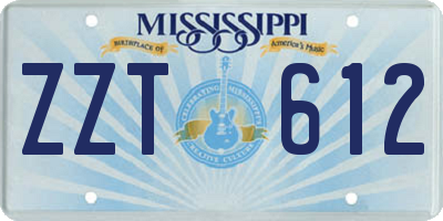 MS license plate ZZT612