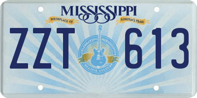 MS license plate ZZT613