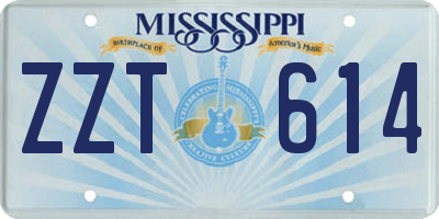 MS license plate ZZT614