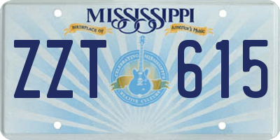 MS license plate ZZT615