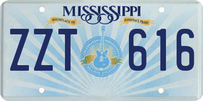 MS license plate ZZT616