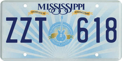 MS license plate ZZT618